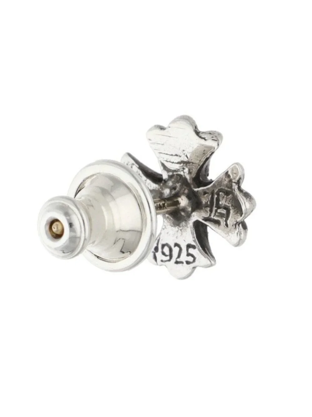 Chrome Hearts CH Pls Dia CH Plus Stud Silver Earrings